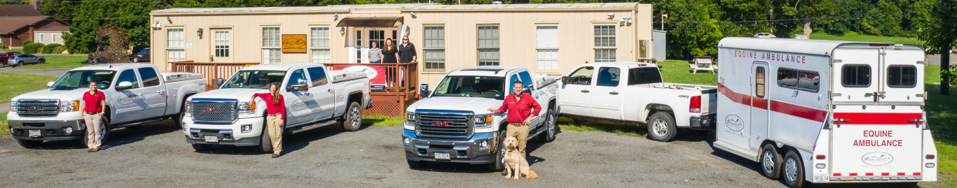 TEVA team trucks and office
