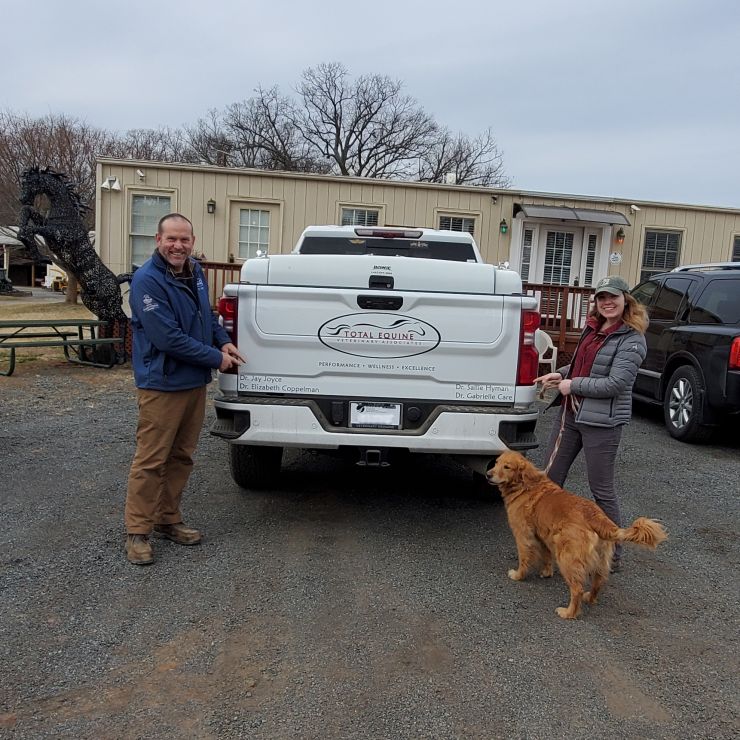 TEVA's Dr. Joyce & Dr. Care show off our new truck signage
